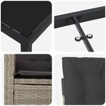 vidaXL Ensemble de salle à manger pour jardin 3 Pièces Gris clair
