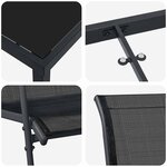 vidaXL Ensemble de salle à manger pour jardin 7 Pièces Noir