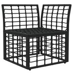 vidaXL Unité de canapé d'angle modulable pour extérieur Noir polyrotin