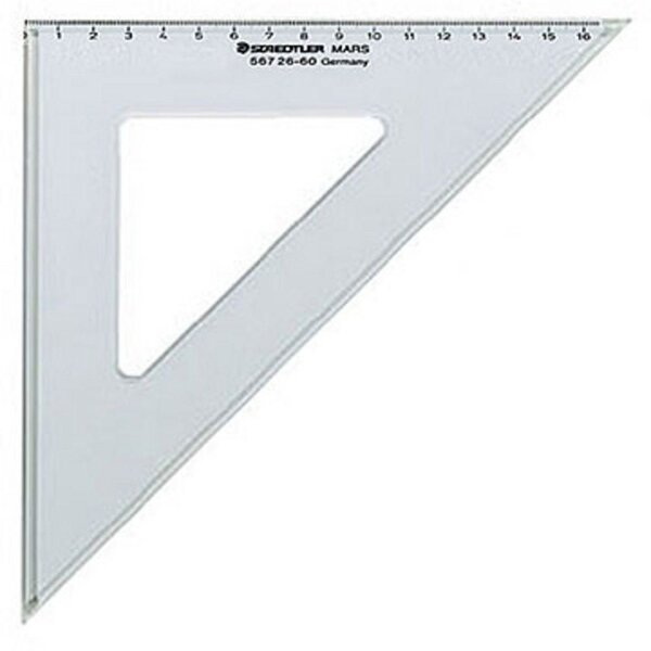 Équerre Mars® 567 25 cm angle 45°/45°