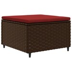 vidaXL Salon de jardin 6 Pièces avec coussins Marron Résine tressée