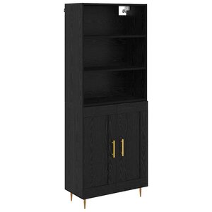 vidaXL Haut Armoire Chêne noir 69 5 x 34 x 180 cm Bois d'ingénierie
