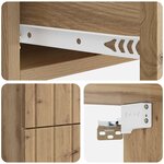 vidaXL Cabinet de chevet mural Chêne artisanal 33 x 34 5 x 43 cm