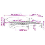 vidaXL Lit de jour et lit gigogne sans matelas 90x200 cm bois massif