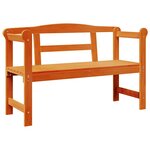 vidaXL Banc extérieur Marron 119 x 76 x 44cm Bois de pin massif