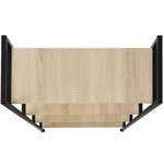 Tectake Etagère bibliothèque LEEDS style industriel 67,5 x 31,5 x 121,5 cm - bois clair industriel