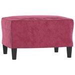 vidaXL Ensemble de canapés 3 Pièces avec coussins rouge bordeaux velours