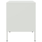vidaXL Tables de chevet 2 Pièces blanc 36x39x50 5 cm acier