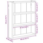 vidaXL Armoire murale de salle de bain Chêne Sonoma 40 x 10 x 50 cm
