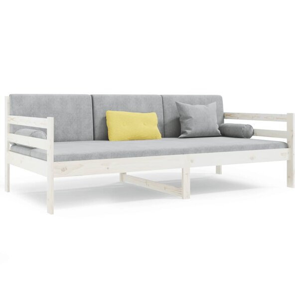vidaXL Lit de jour sans matelas blanc 80x200 cm bois de pin massif