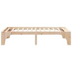 vidaXL Cadre de lit surélevé Marron 80 x 200 cm Bois massif en pin