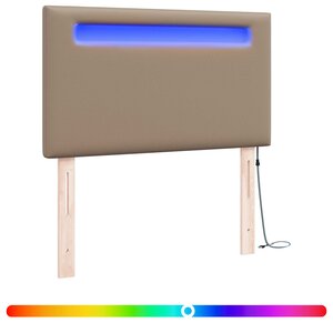 vidaXL Tête de lit LED Cappuccino 100 cm Cuir synthétique