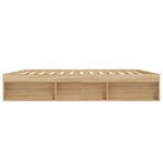 vidaXL Cadre de lit chêne sonoma 200x200 cm