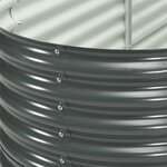 vidaXL Lit surélevé de jardin 240x80x81 cm Acier galvanisé Gris