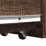 vidaXL Armoire de salle de bain étroite avec roulettes chêne marron