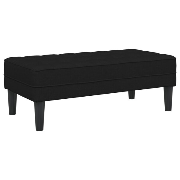 Banc vidaXL Noir 113x57x39 cm en tissu