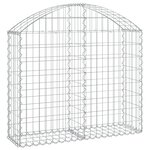 vidaXL Panier de gabions arqué 100x30x80/100 cm Fer galvanisé