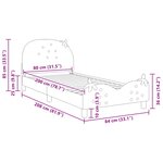 vidaXL Cadre de lit pour enfants avec tête de lit Rose 80 x 200 cm