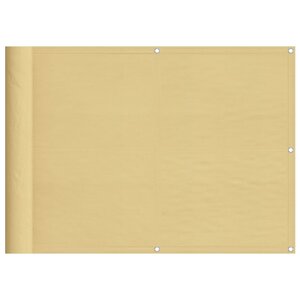 vidaXL Écran de balcon sable 75x1000 cm 100  polyester oxford