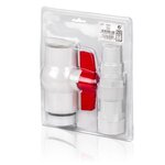 SPOOL Vanne d'arret 1/4 de tours + 2 embouts cannelé - Ø 38 mm