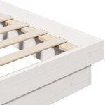 vidaXL Cadre de lit Blanc 200 x 200 cm Pin massif
