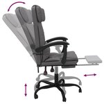 Chaise fauteuil siège pivotante de inclinable de bureau informatique étude similicuir gris 02_0024247