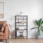 vidaXL Étagère Chêne fumé 60 x 29 5 x 115 cm Bois d'ingénierie