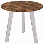 vidaXL Plateau de table Chêne fumé 50 x 50 x 1 5 cm Bois d'ingénierie