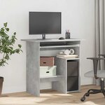 vidaXL Bureau Gris béton 80x45x74 cm Bois d’ingénierie