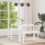 vidaXL Table de salle à manger / Table de repas Blanc 80 x 80 x 75 cm