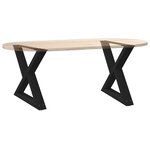 vidaXL Pieds de table basse 2 pièces Noir 50 x (42-43 3) cm Acier