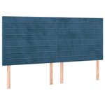 vidaXL Sommier à lattes de lit et matelas Bleu foncé 200x200cm Velours