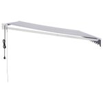 vidaXL Auvent rétractable automatique bleu et blanc 4x3 m