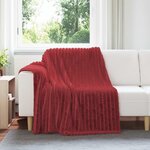 vidaXL Jeté Rouge Bordeaux 200 x 150 cm Toison