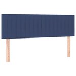 vidaXL Sommier à lattes de lit avec matelas Bleu 140x190 cm Tissu