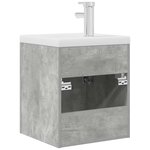 vidaXL Armoire lavabo de salle de bain avec bassin intégré et robinet