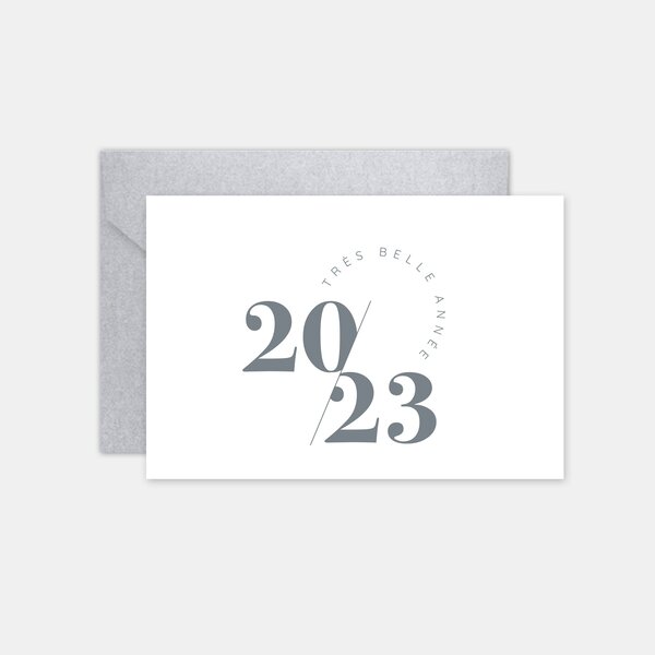 Lot de 5 cartes de voeux contemporaine argent