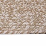 vidaXL Tapis de surface Carré Naturel et Blanc 300 x 300 cm Jute