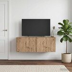 vidaXL Meuble TV mural 59 5 x 41 x 30 cm Chêne artisanal