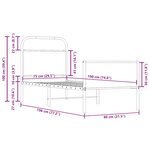 vidaXL Cadre de lit sans matelas 75x190cm chêne sonoma bois ingénierie