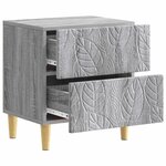 vidaXL Table de chevet 2 Pièces Sonoma gris 43 x 34 5 x 48 cm