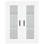vidaXL Buffet haut Blanc 69 5x34x180 cm Bois d'ingénierie