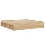 vidaXL Cadre de lit chêne sonoma 200x200 cm