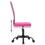 vidaXL Chaise de bureau réglable en hauteur rose tissu en maille