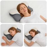 vidaXL Coussin pour le cou Blanc 57 x 36 x 13 cm Polyester