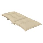 vidaXL Coussins de chaise de jardin dossier haut lot de 2 beige tissu