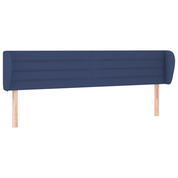 vidaXL Tête de lit avec oreilles Bleu 163x23x78/88 cm Tissu
