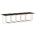 vidaXL Ensemble à manger de jardin coussins 13 Pièces mélange beige rotin