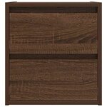 vidaXL Tables de chevet murales 2 Pièces chêne marron 38x34x40 cm