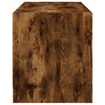 vidaXL Meuble TV avec portes en verre chêne fumé 68x37x42 cm